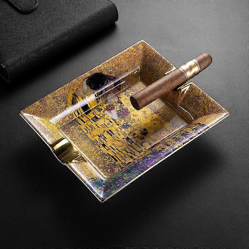 Cigar Ashtray Ceramic Ashtray Flat Bottom Large Diameter Ashtray