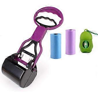 Pooper Scooper for Dogs, Portable Pet Pooper Scooper with Waste Bag and Poop Bag Dispenser, High Strength Material and High Cleaning Tool for Pick Up 