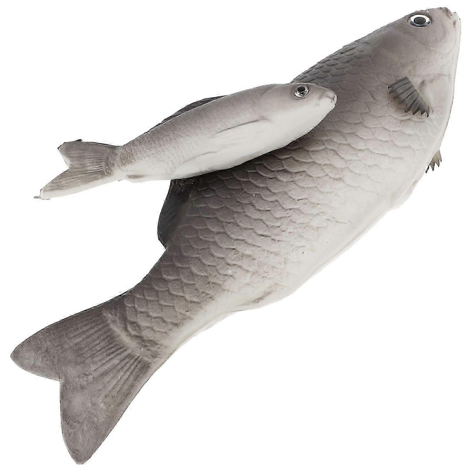 Fish Model Figures Simulation Fish Ornaments for Decoration 2Pcs Grey