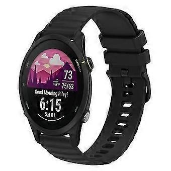 For Garmin Forerunner 255S 18mm Wavy Dotted Solid-Color Silicone Watch Band [MI]