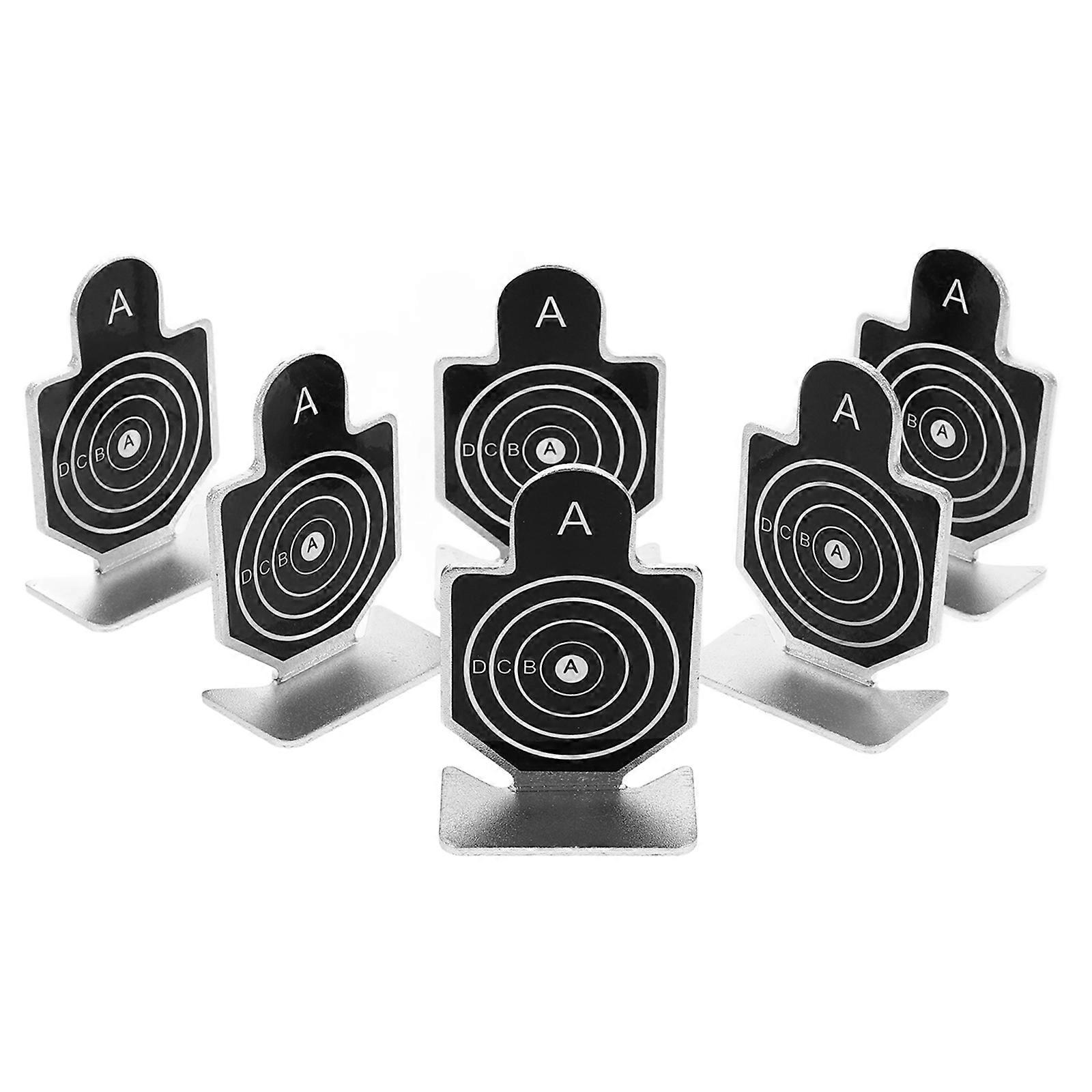 Ensemble de 6 cibles métalliques pour train, idéal pour l'entraînement au tir à l'intérieur et à l'extérieur, pour les enfants.