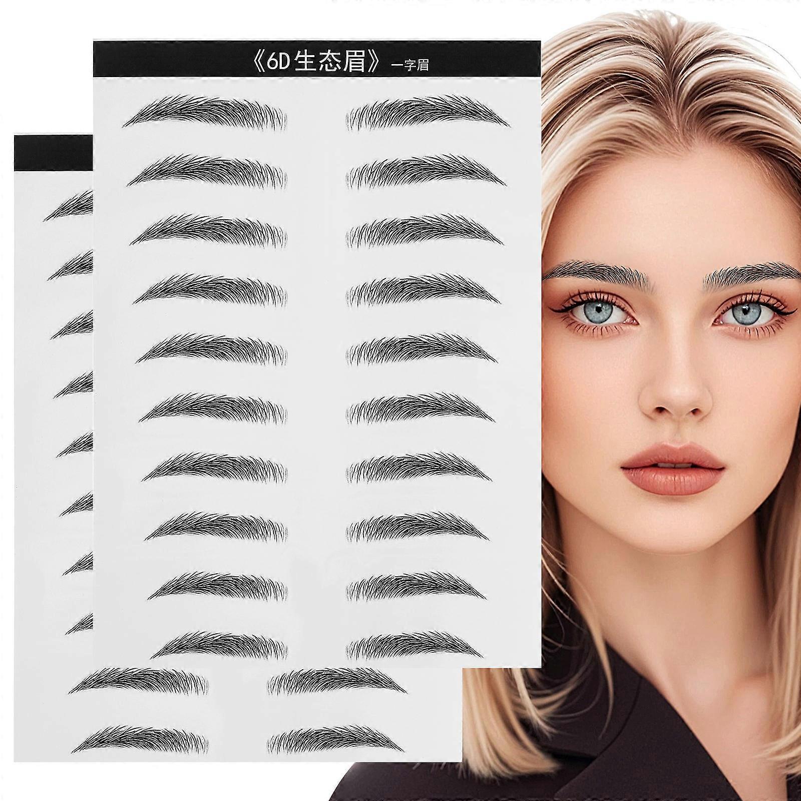 Artificial Eyebrow Patch 6 Sheets for Waterproof Eyebrow Makeup Tools