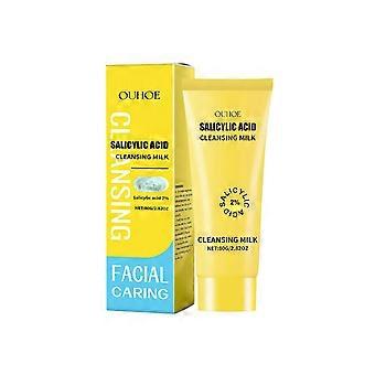 Detergente all'acido salicilico per il controllo dell'olio e la pulizia profonda Schiuma idratante delicata con estratto di tè per una pelle chiara, fresca ed equilibrata 80 g