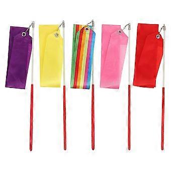 5Pcs Colorful Gymnastics Ribbons Streamers for Dance & Training