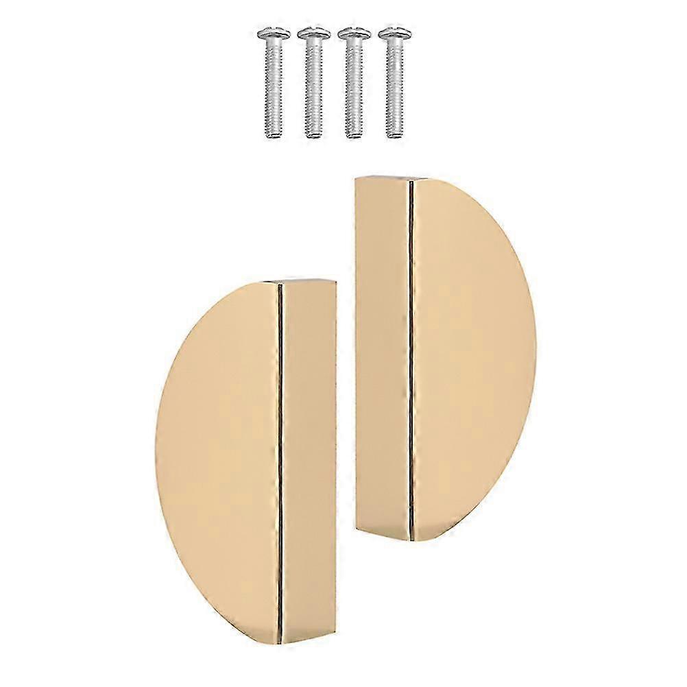 2pcs Half Moon Drawer Pull Handles Semicircle Cabinet Pulls Space Aluminum Dresser Knobs