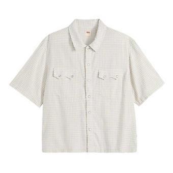 Levis Mens Criss-Cross Western Boxy Short-Sleeved Shirt