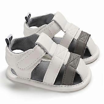 0-18Months born Baby Boy Shoes Spring Autumn Gray White Patchwork Baby Boy Soft Sole Shoes Infant Baby Sandals Drop