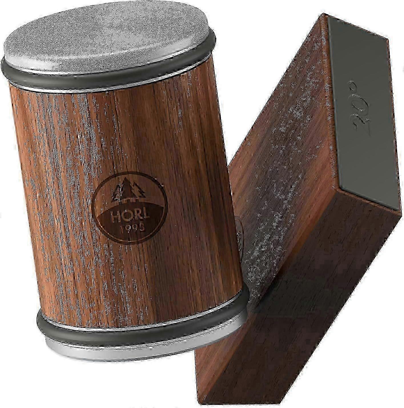 Affûteur de couteaux à rouleau HORL 2 en noyer de qualité supérieure pour des lames tranchantes comme des rasoirs, kit d'affûtage facile - Rouleau avec aimant