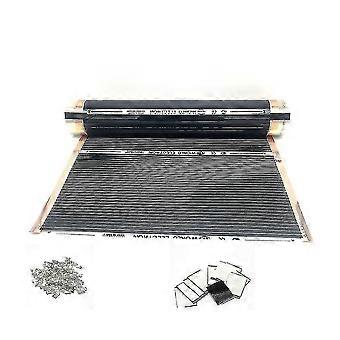 Infrared Underfloor Heating Film Warm Mat, 1pc, 220V 220W per m2, Carbon PET Heating Element with Clamps for Floor Heating Systems