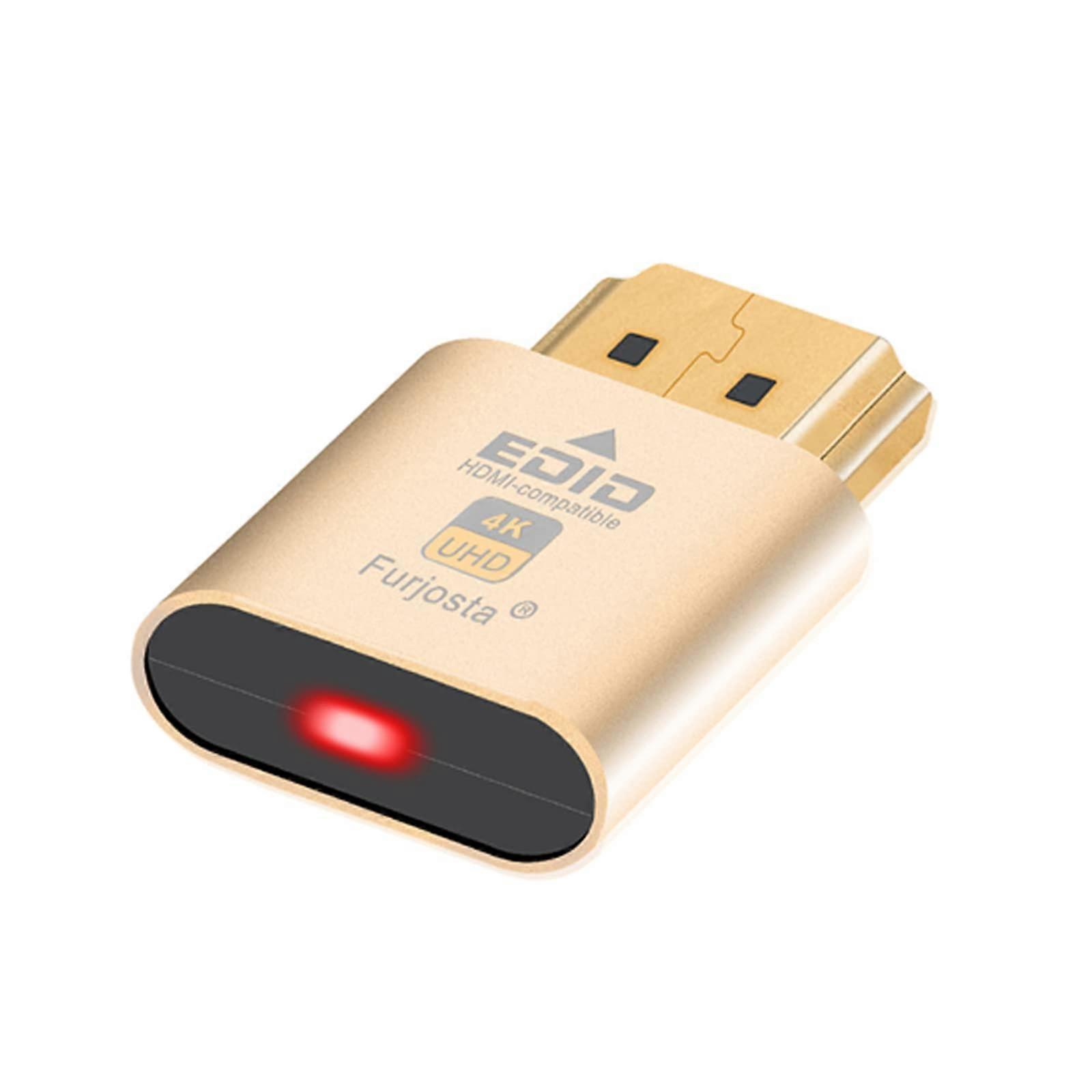 HDMI Dummy Plug 4K 60Hz Headless Display Adapter for Windows Mac Linux Remote Desktop Ready