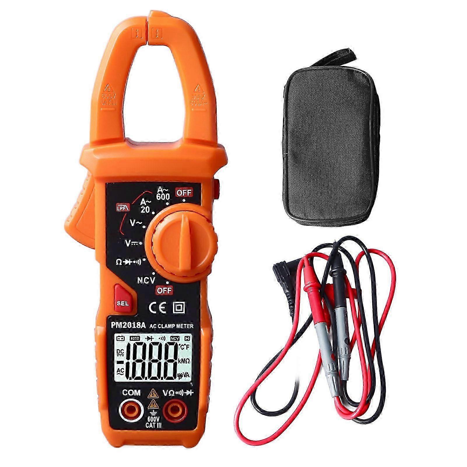 Clamp Multimeter High Accuracy Backlight Display Digital Clamp Amp Volt Meter with LED Flashlight