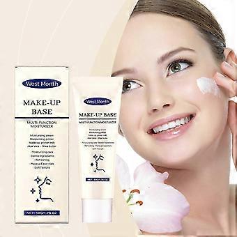 Prebase de maquillaje hidratante West & Month. Hidratante, humectante y con control de grasa. Acabado mate transparente. Loción blanca.