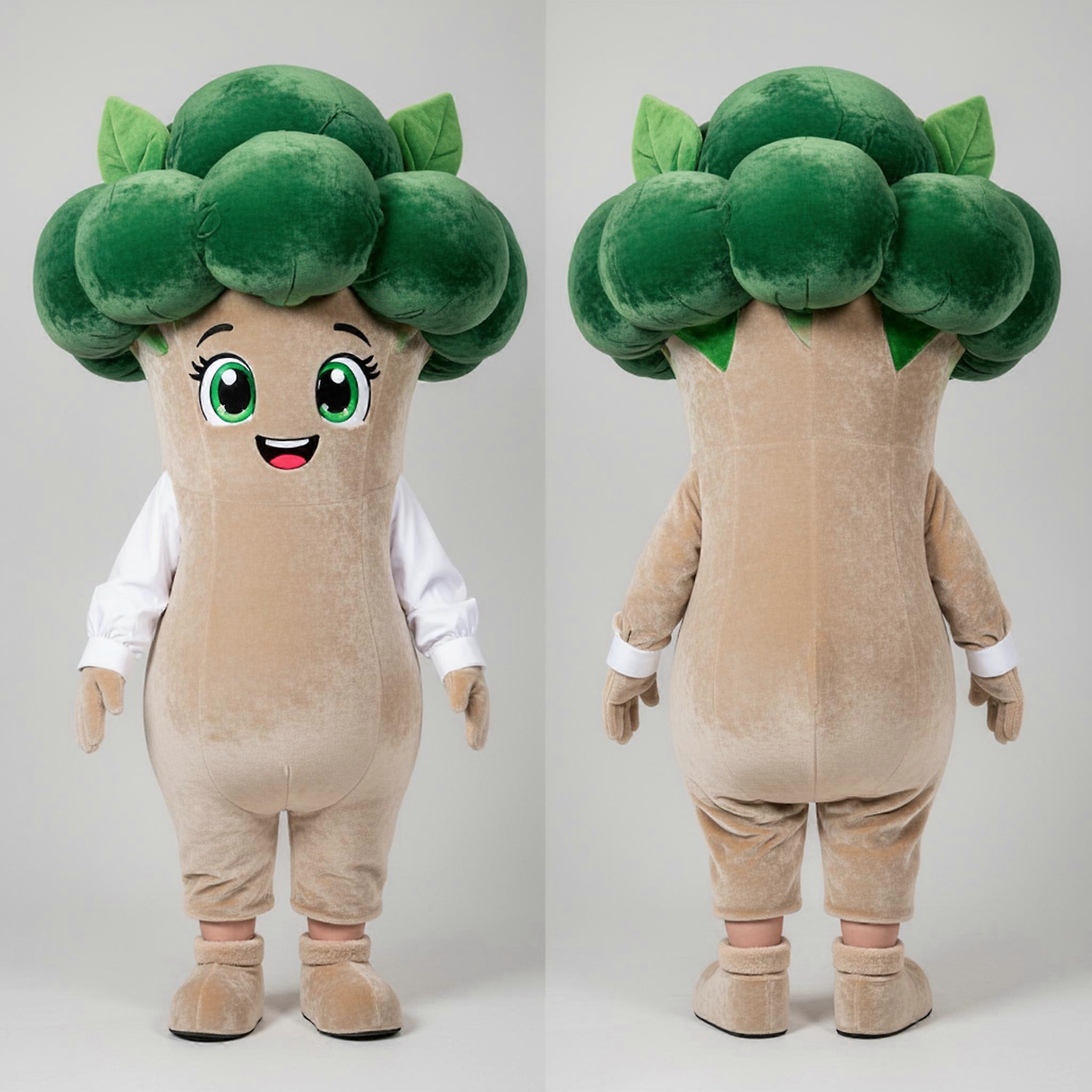 MASTICOT Emerald Green Leafy Broccoli Mascot