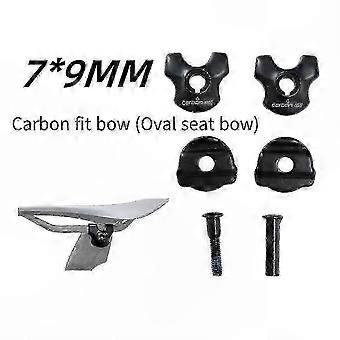 Fixa trilhos de selim de carbono ovais de 7x9mm: Adaptador de abraçadeira de canote Walkbee F24 e abraçadeiras para tubos ovais/redondos