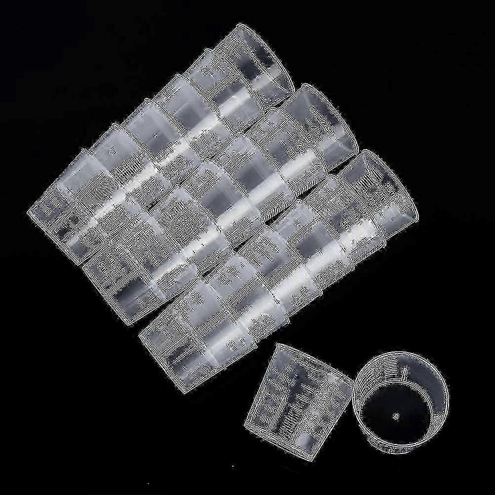 Scale Measuring Cups for Science, 30ml Plastic with Lid, 100 Clean Empty Cups