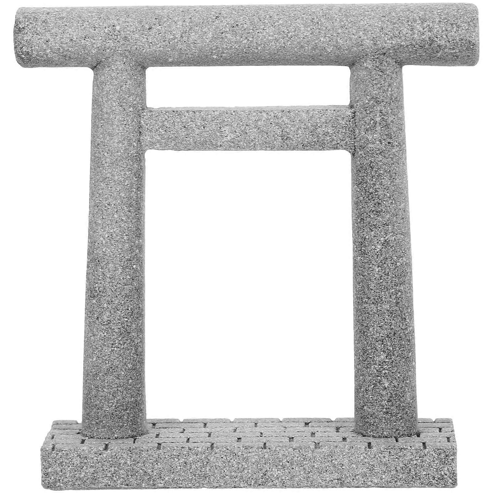 Microlandscape Stone Torii Gate Model for Mini House Decor
