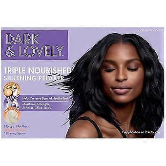 Hair Relaxer, No-Lye Triple Nourished, Regular Strength, with Shea Butter, Moisturizing Shiny Soft Strong Hair, Straight Sleek Finish