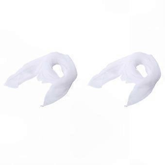 Pañuelos cuadrados lisos de gasa, paquete de 2, 70 cm x 70 cm, para cuello y cabeza, color blanco.