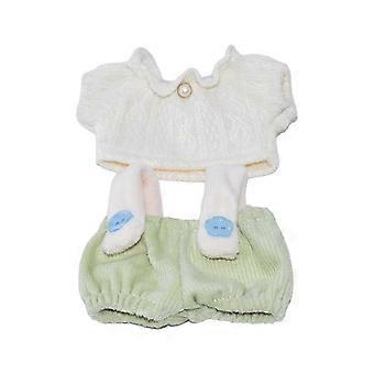 10cm Doll Ruffle Shirt & Overalls Set