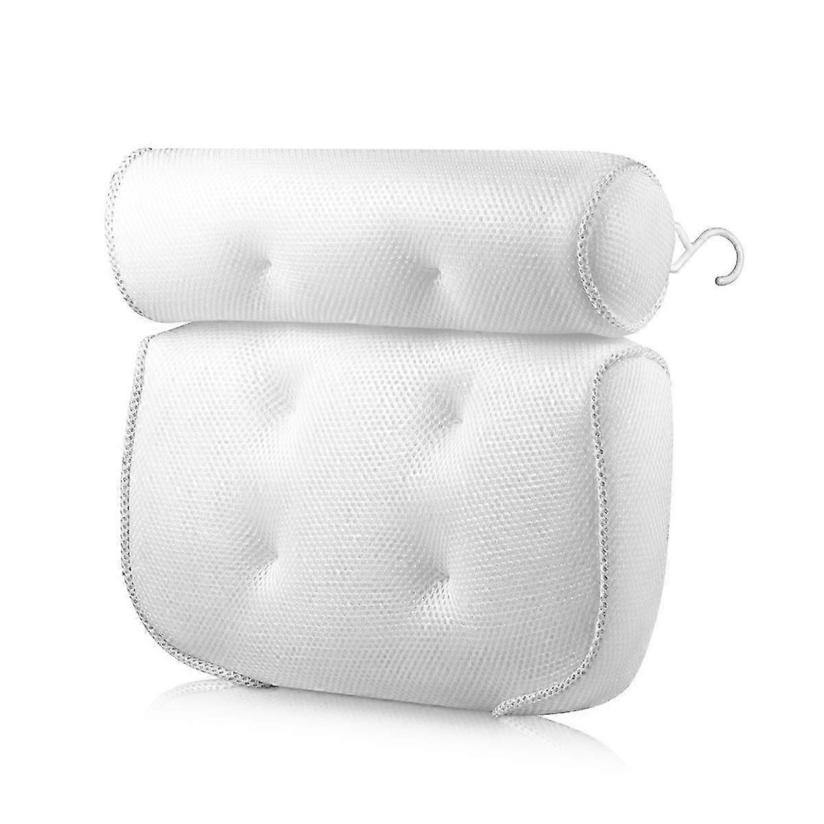 Spa Pillow Ergonomic Support QuickDry 6 Suction Cups