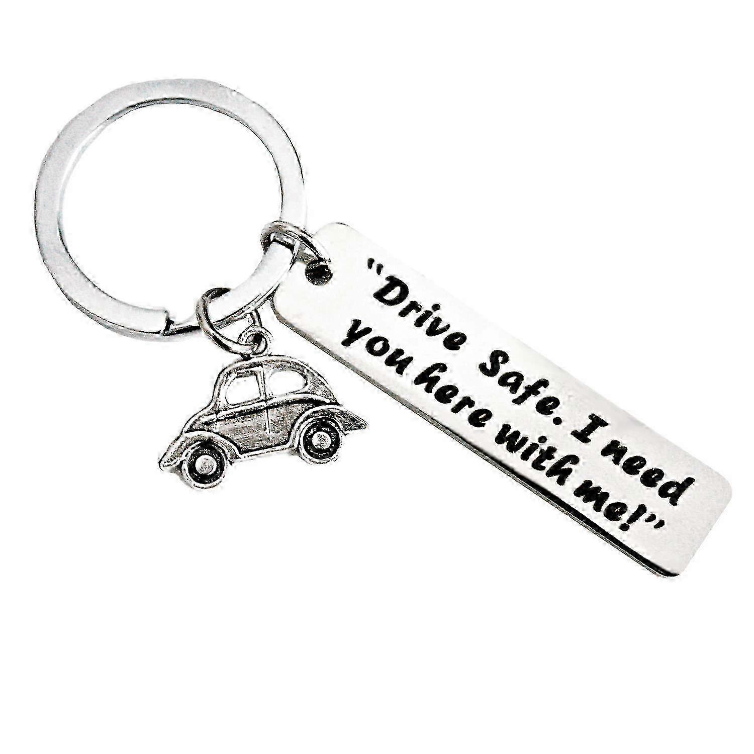 Drive Safe Metal Keyring