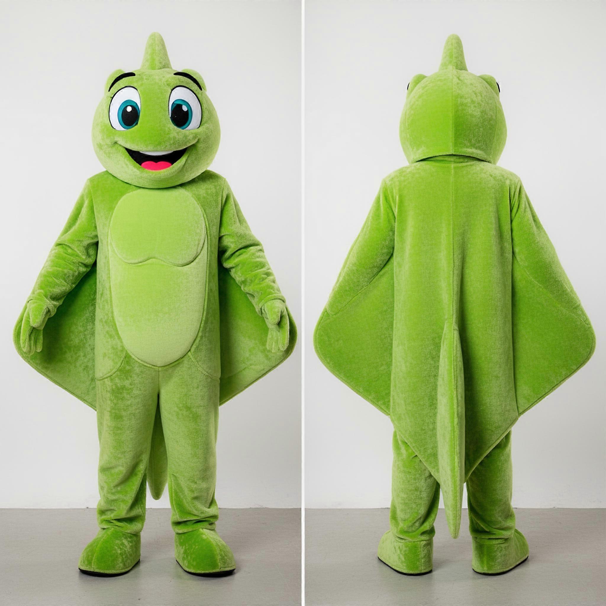 MASTICOT Lime Green Sleek Manta Ray Mascot