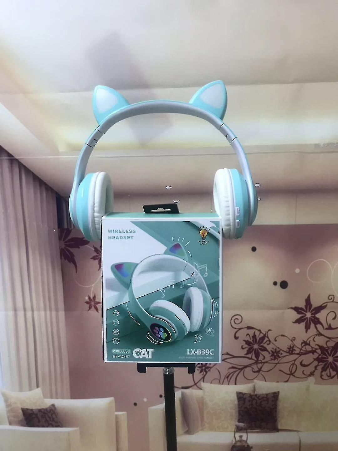 Wireless Bluetooth Headphones Cat Ear Headset With Led Light
