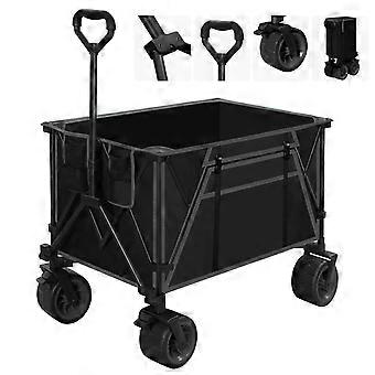 Rullkärra - Handvagn - Hopfällbar rullkärra - Vagn för stenar - 240L - med bromsar.