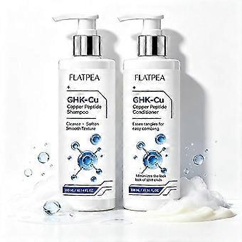 GHK-Cu Copper Peptide Shampoo Conditioner Kit Enriched with Keratin for Damaged Hair Smooths Rough Hair Optimizes The Look of Split Ends and Hair-jry