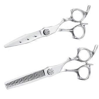 Professional Hair Cutting Scissors Set, 6 Inch Japanese Stainless Steel Barber Shears with Ergonomic Comfort Grip