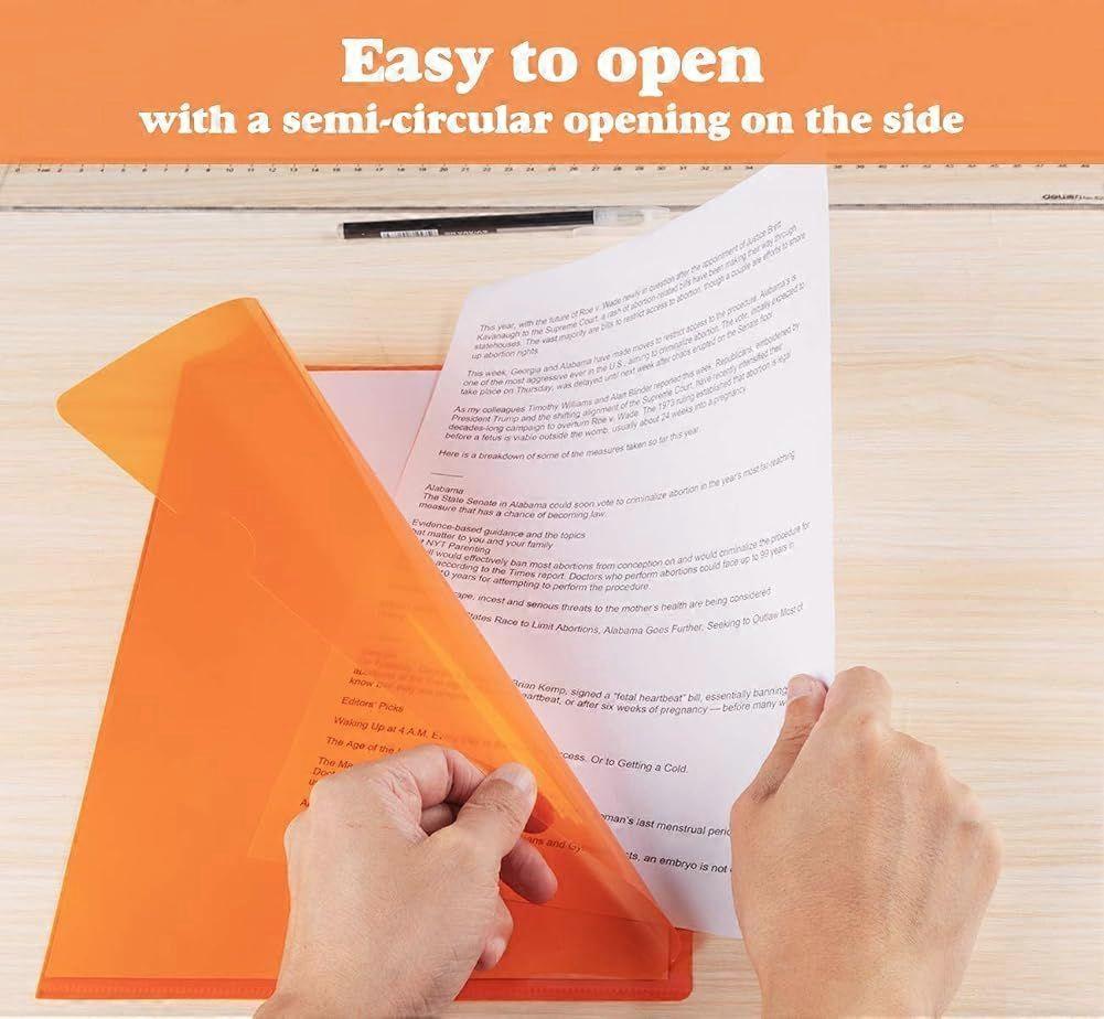 A4 Clear Plastic Folders, 42 Pieces Document Files Project Wallets for Paper