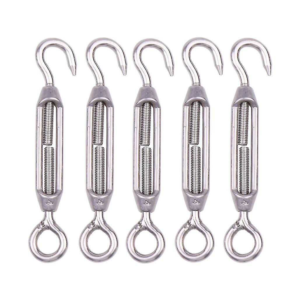 Rope Tensioner With Adjustable Hook, Durable And Not Easy To Rust  (5 Pcs, Silver)