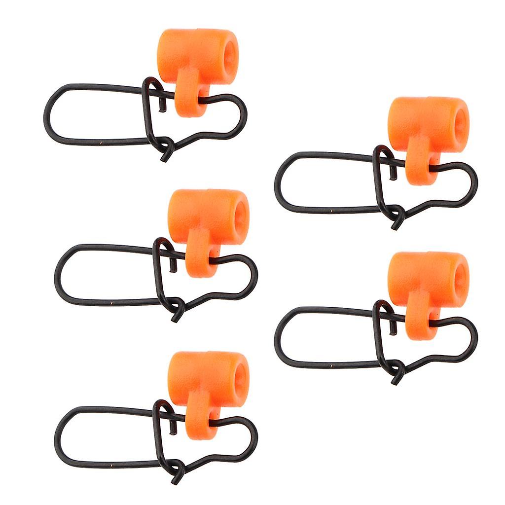 5pcs Angelschnur Sinker Slide Hooked Stahl Snap Connector Pin Swivels Snaps Snaps