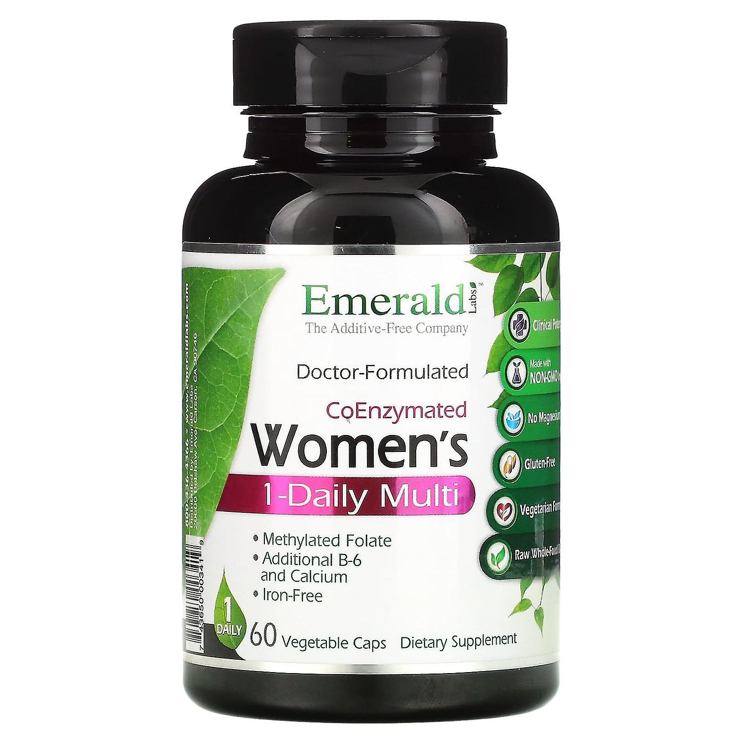 Emerald Laboratories, CoEnzymated Women's 1-Daily Multi, 60 Vegetable Caps