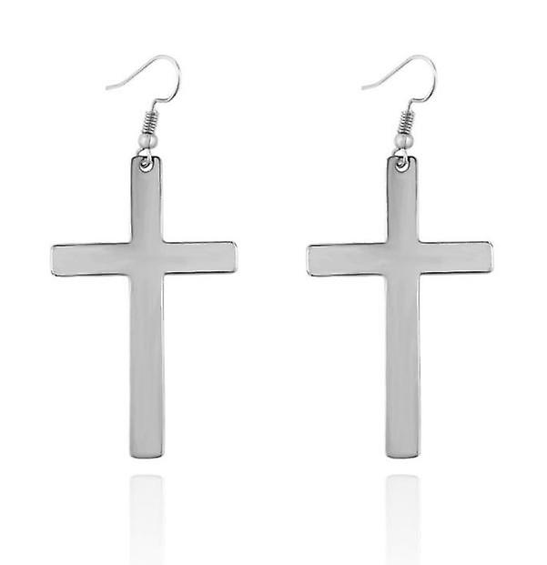 Cross Earrings Dangle Hinged Men Earrings