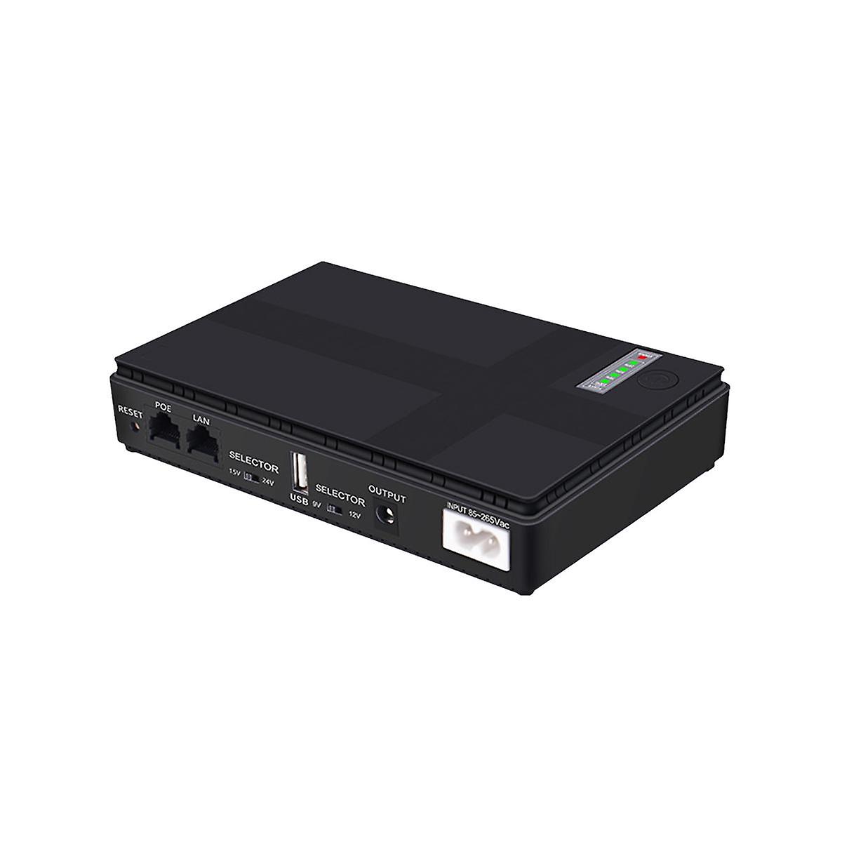 9V 12V Uninterruptible Power Supply Mini UPS USB POE 10400MAh Battery for WiFi Router CCTV(US Plug)