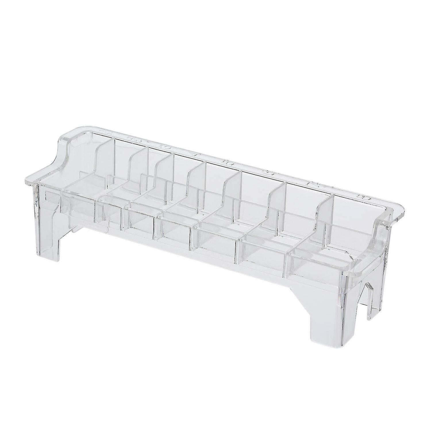 Plastic Clipper Guide Comb Organizer 8 Blocks Hair Clipper Guide Comb Storage Case Rack Rectangular