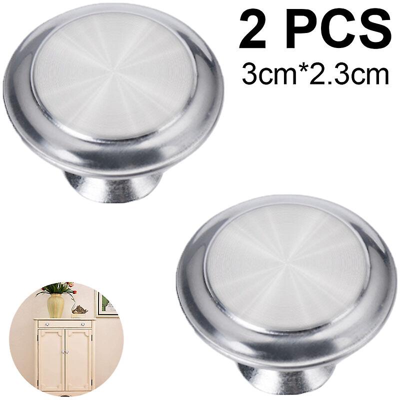 2 Pieces Cabinet Knobs, Drawer Knobs, Matte Zinc Alloy Handle, Dresser Knobs, Drawer Pulls, Door Knobs, Dresser Drawer Knobs, Silver, L