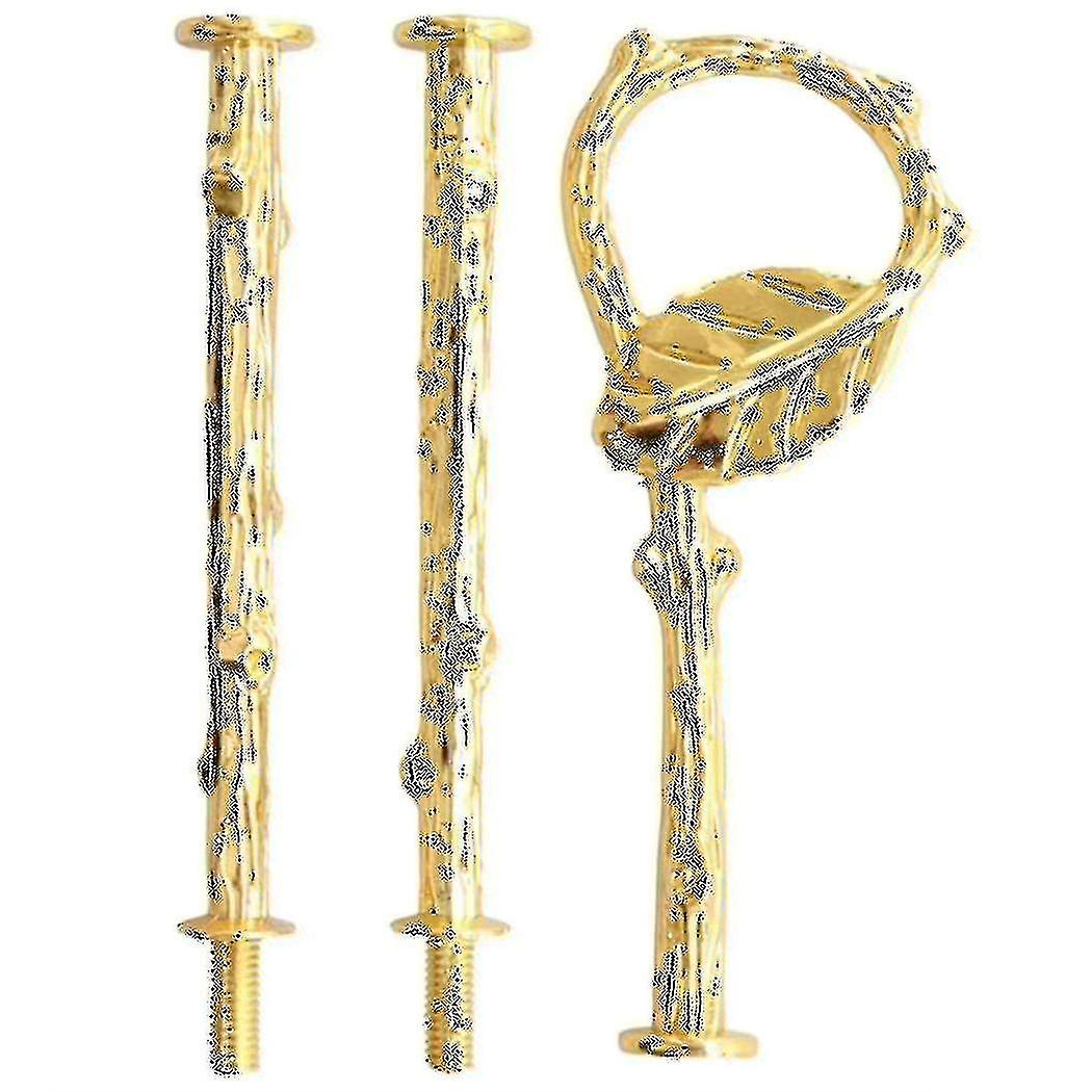 Cupcake Stand Handle,3 Tier Vintage Cake Serving Tray Stand Golden