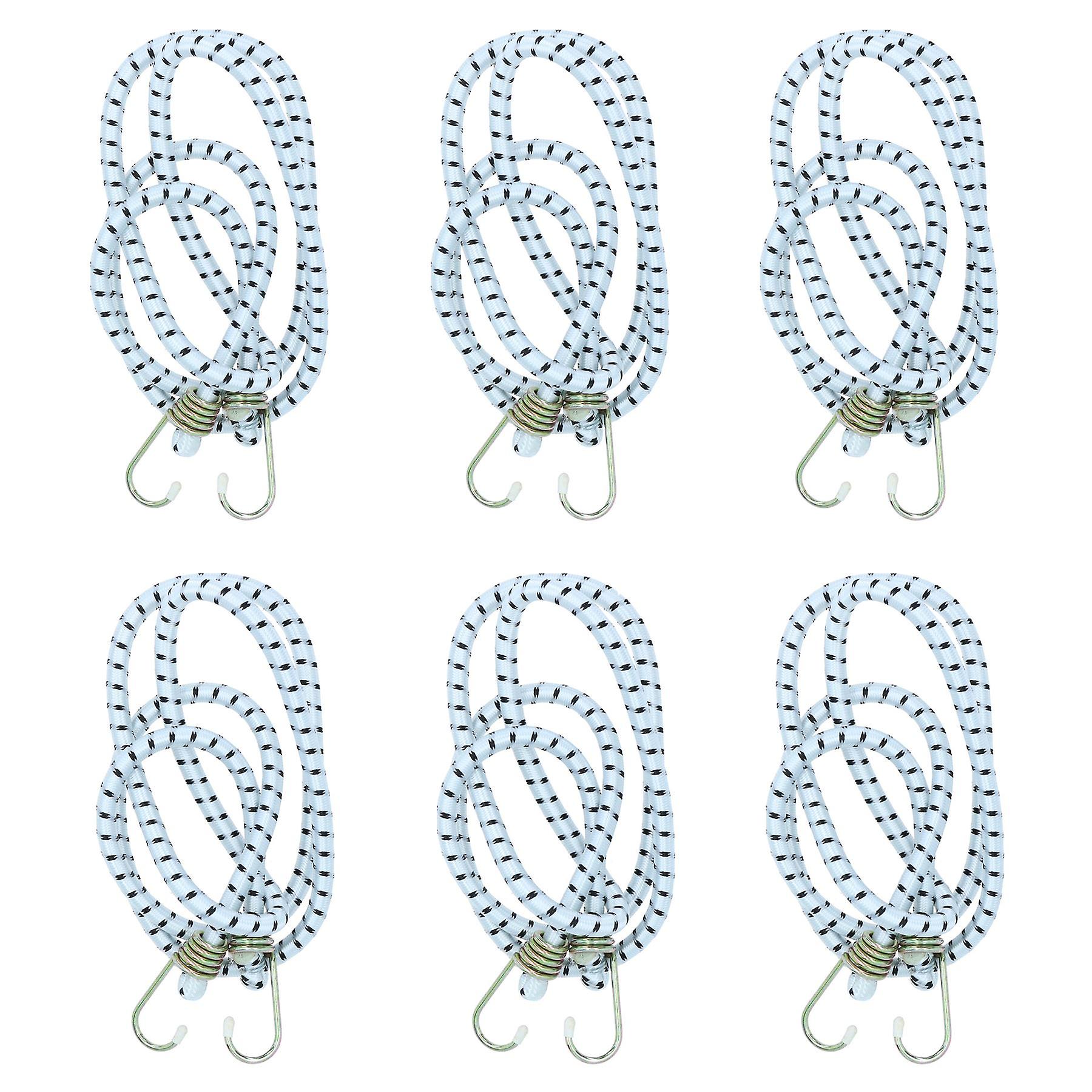 72” Heavy Duty Bungee Cords Fasteners Tie Downs Fastening Metal Hooks 6pk