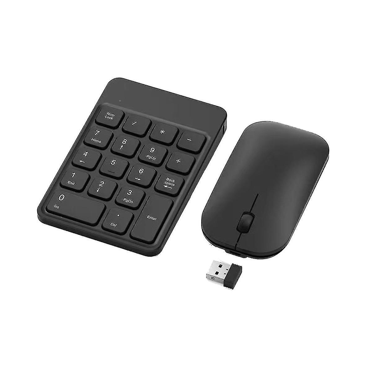 2.4g Wireless Numeric Keypad And Mouse Combo Rechargeable 18keys Keyboard Mouse Set For Pc Laptop N