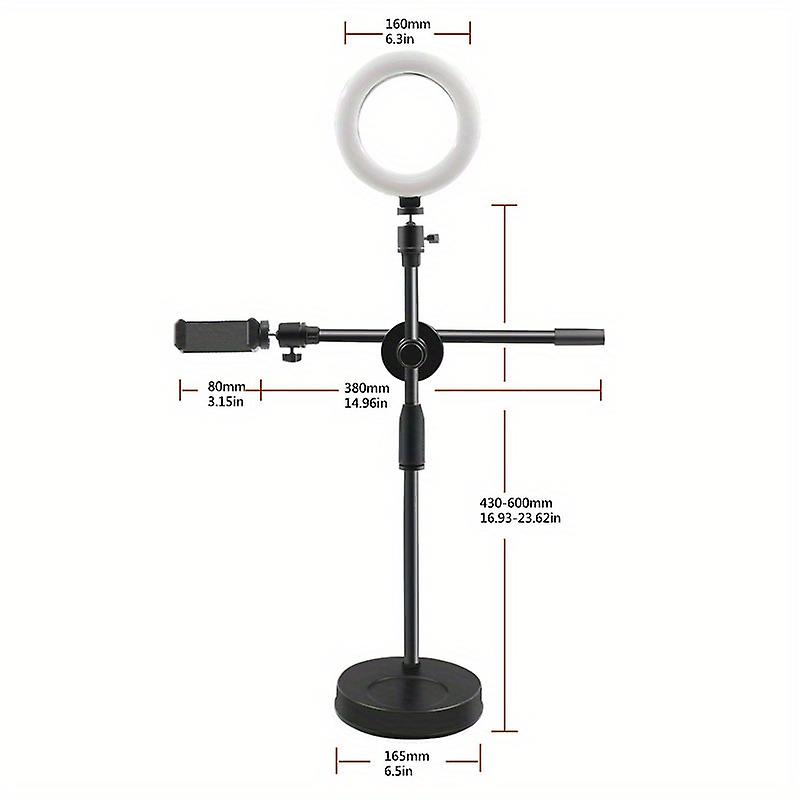 Desktop Fill Light Overhead Mobile Phone Bracket Disc Adjustable Stand For Live Streaming Multifunctional Bracket