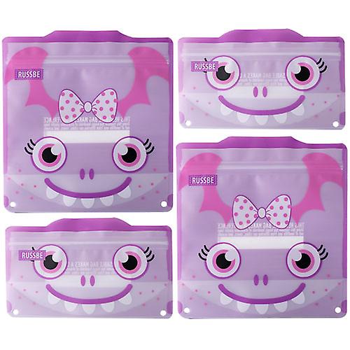 Russbe Monster Snack/Sandwich Bags Locking Seal Reusable Durable 4 Pieces