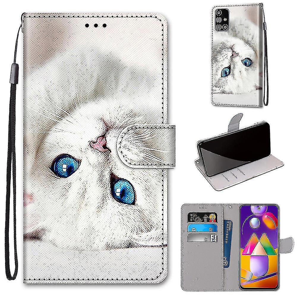 Compatible With Samsung Galaxy M31s White Cat Mobile Case
