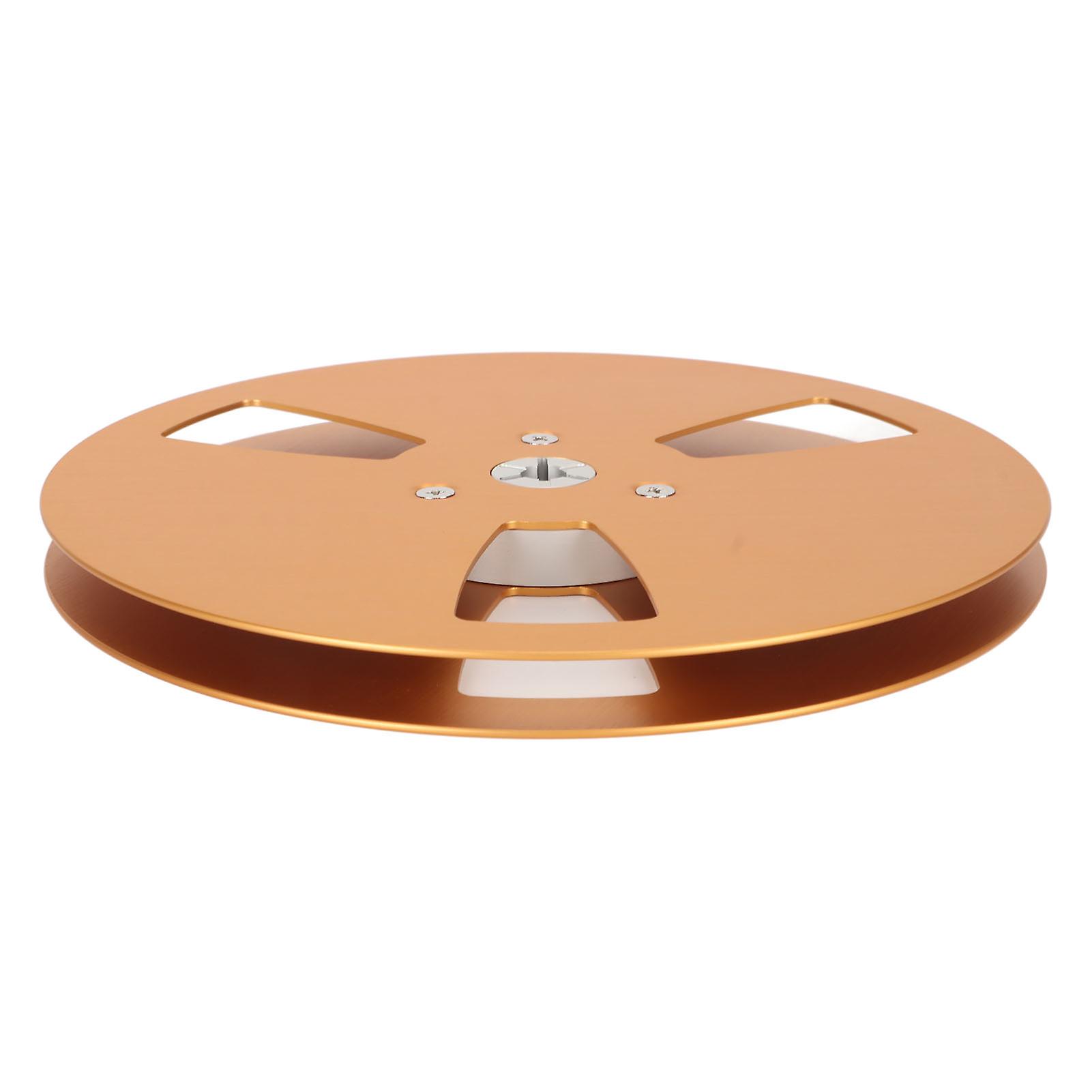 1/4 7 Inch Empty Reel Universal 3 Holes Aluminum Alloy Opening Machine Part Takeup Reel Gold 