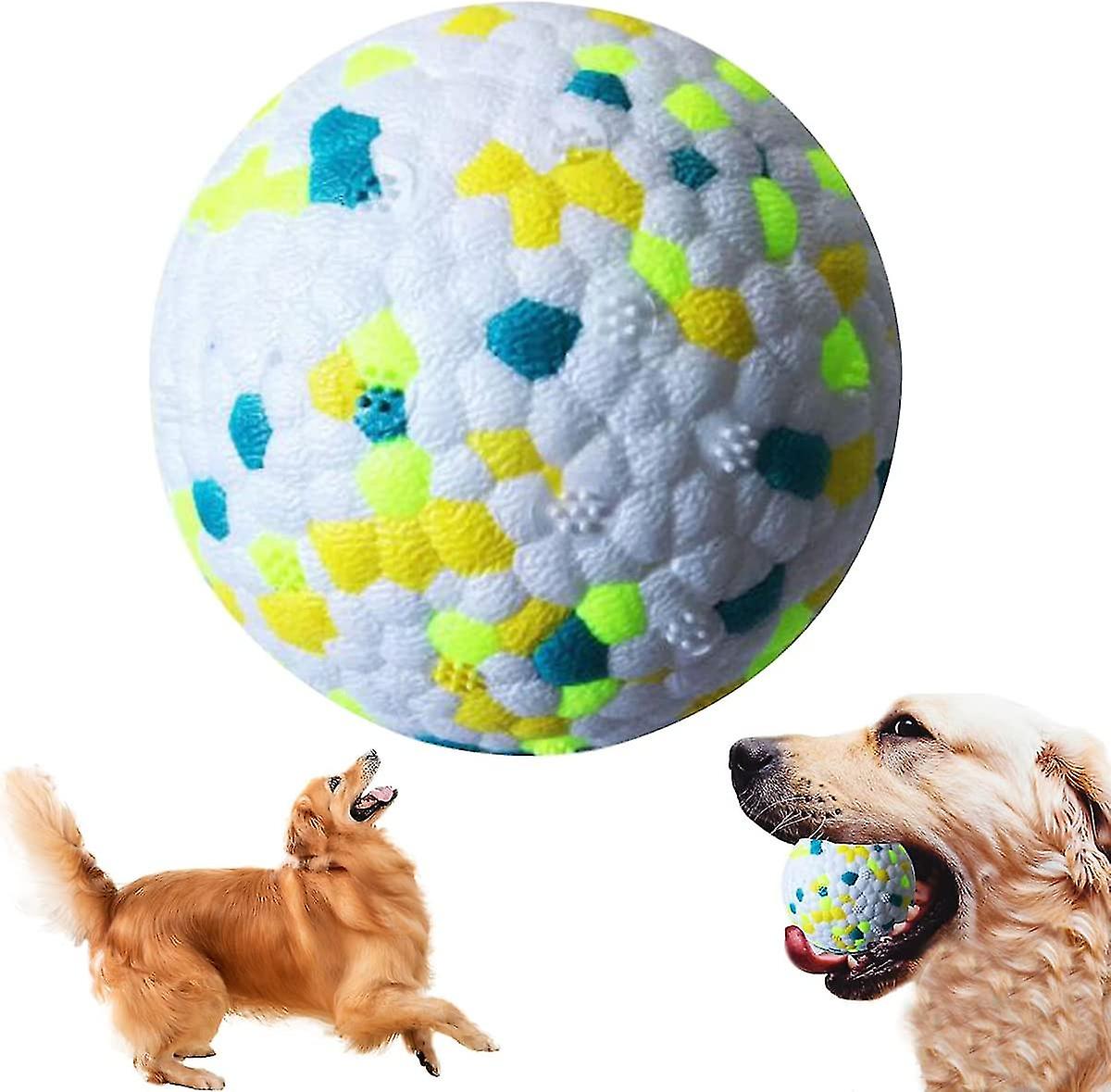 Indestructible Dog Ball For Large And Small Dogs (green Blue)