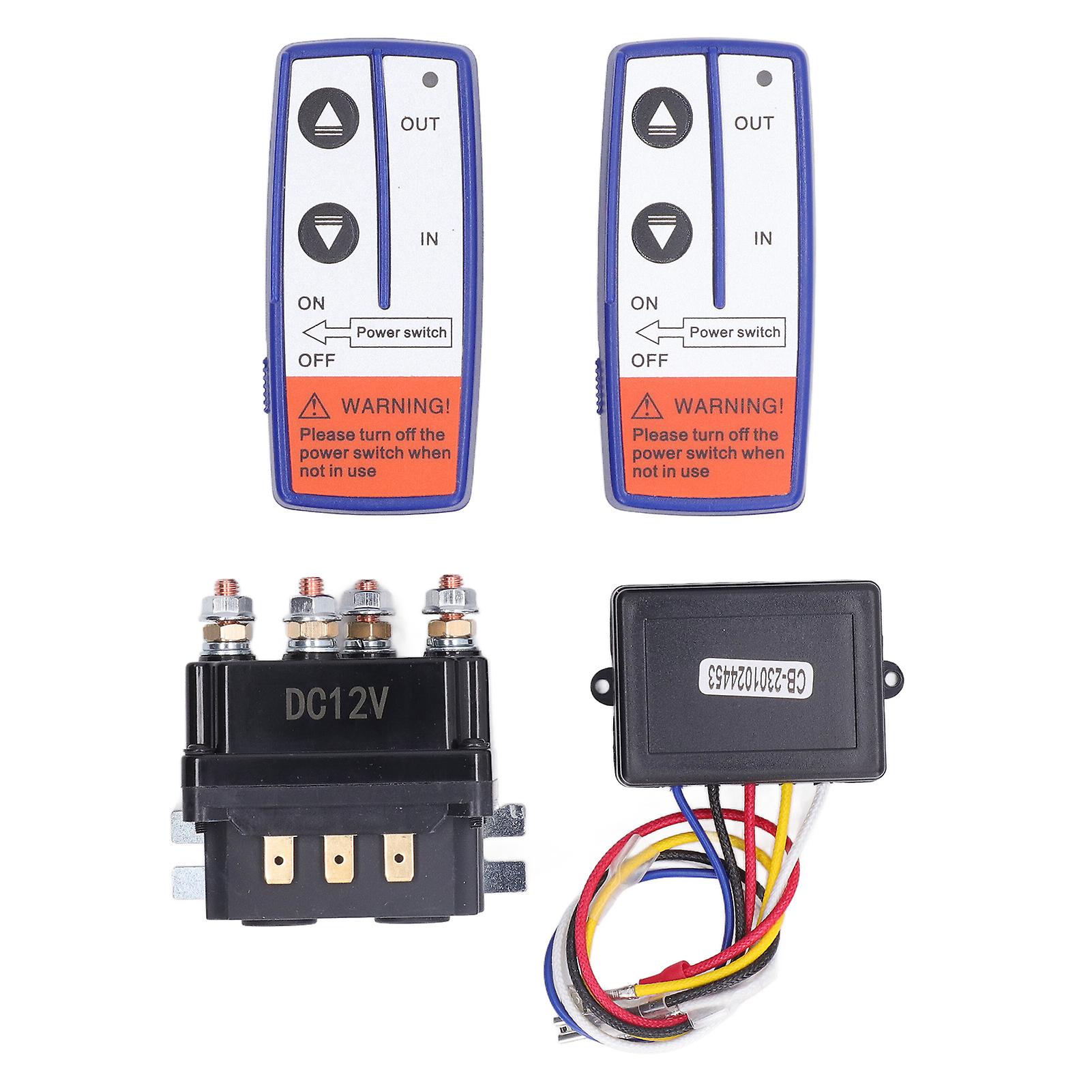 12V 250A Winch Relay Kit with Remote Controller Relay Contactor Switch for Industrial Vehicle