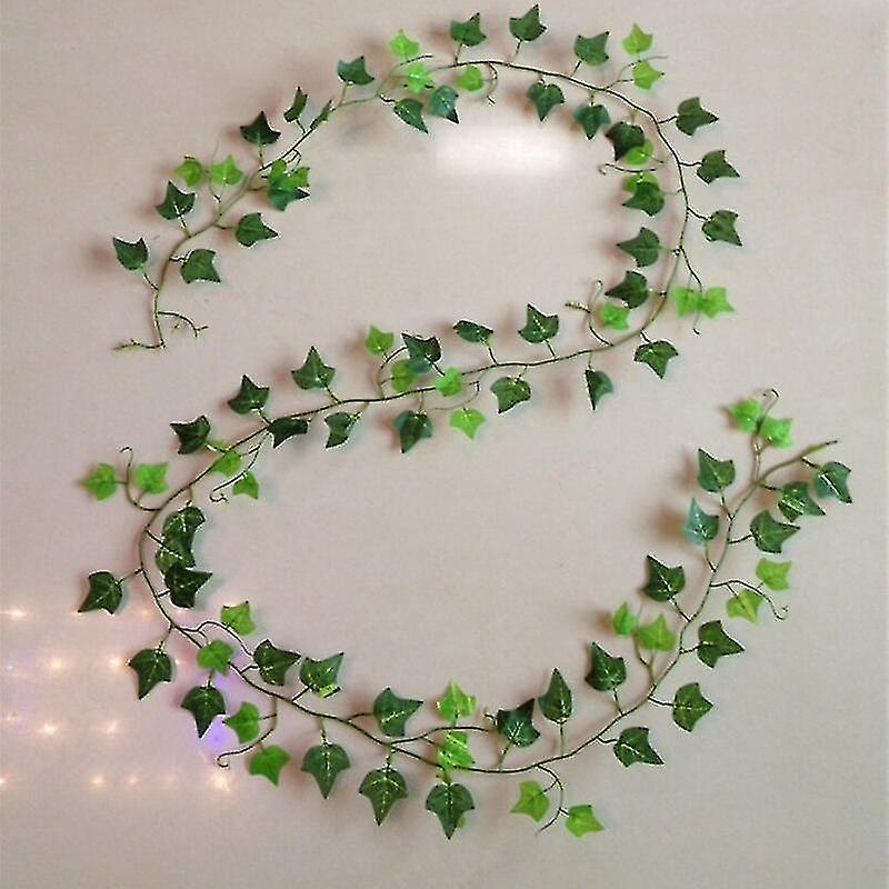 12pcs Of Parthenocissus Tricuspidata Leaves Hanging Hua Teng Dense Leaflets Encryption Faux Vines