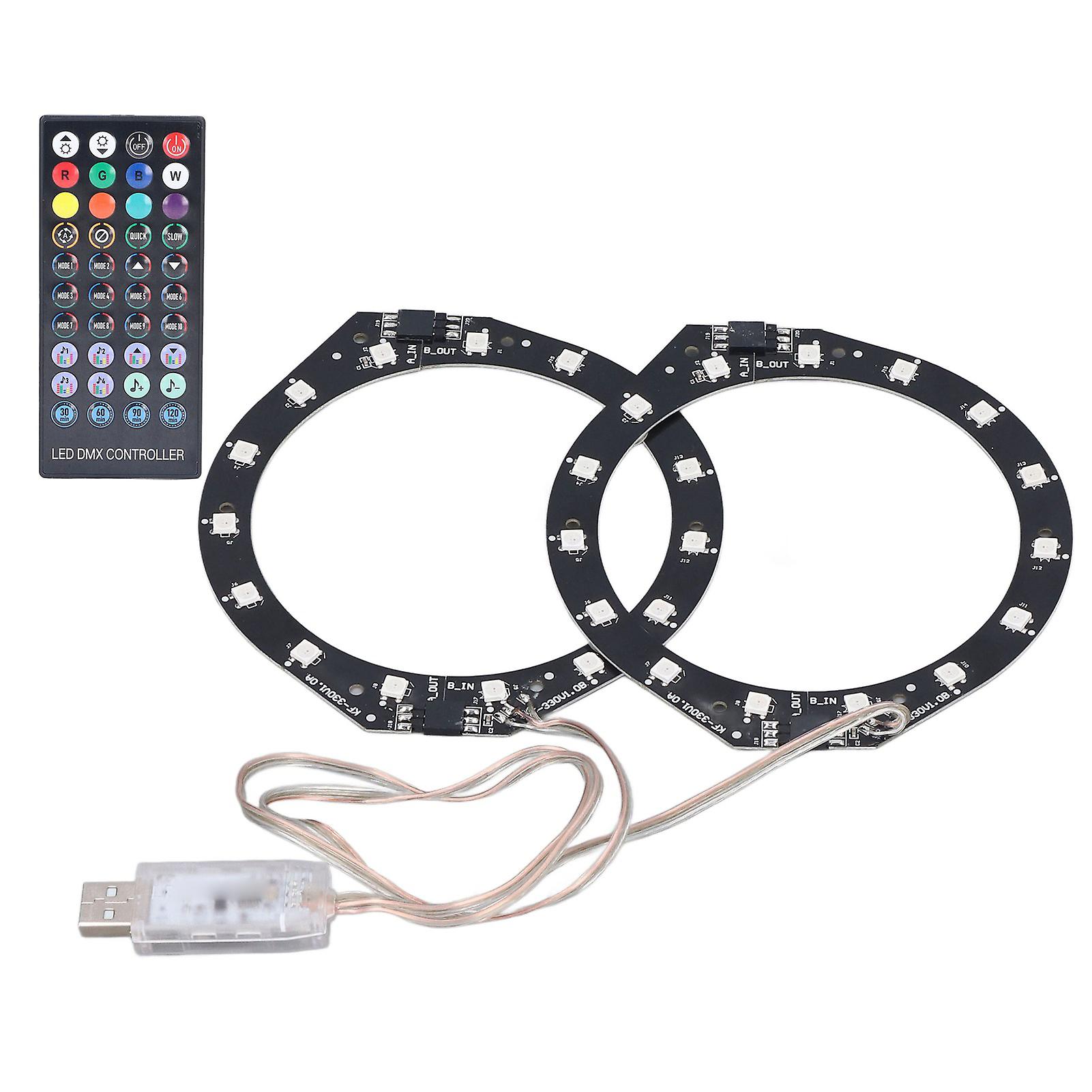 RGB LED Light Ring Bluetooth Sync Music 8 Colors 400 Effects LED Tape Lights with App Control for PS5 Console Gaming