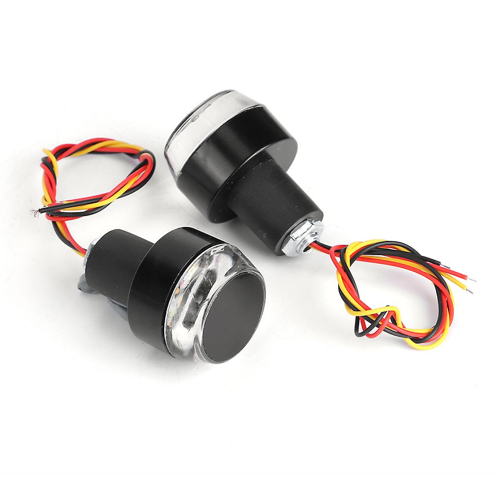 Motorcycle grip lights for handlebar with white red LED